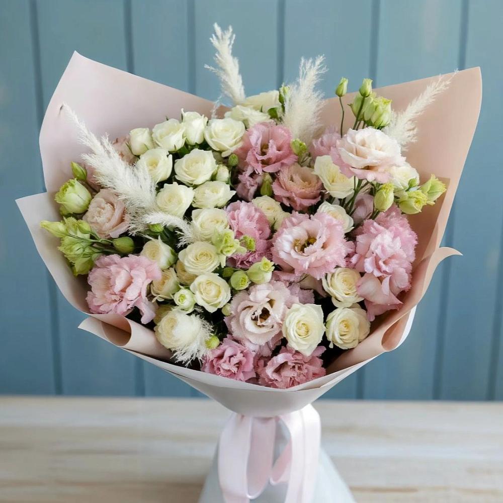 Букет цветов из: Альстромерии и Розы в Солнечногорске-7