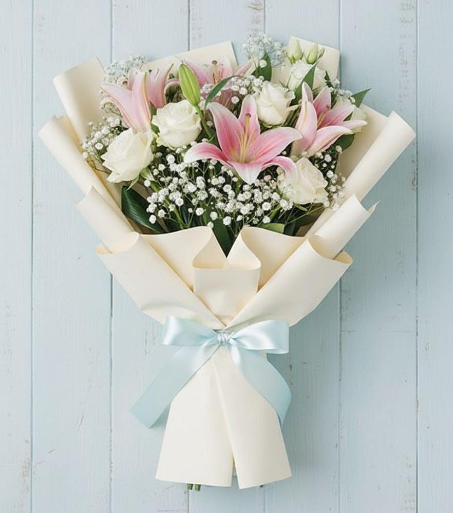Букет цветов из: Лилии в Солнечногорске-7