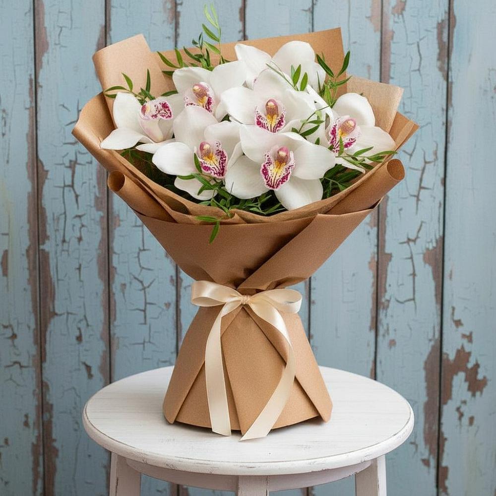 Букет цветов из: Орхидеи и Розы в Солнечногорске-7