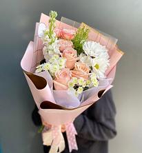 Букет цветов из:  Хризантемы и Розы в Солнечногорске-7