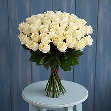 Букет 51 Белая роза Эдлесс Лав в Солнечногорске-7