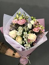 Букет цветов из:  Альстромерии, Розы и Лизиантусы #REPLACE_PRED# Солнечногорске-7
