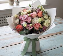 Букет цветов из:  Розы, Лизиантусы и Гвоздики #REPLACE_PRED# Солнечногорске-7