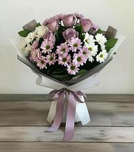 Букет цветов из:  Хризантемы и Розы в Солнечногорске-7