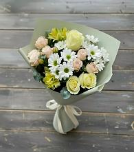 Букет цветов из:  Альстромерии, Розы и Хризантемы в Солнечногорске-7