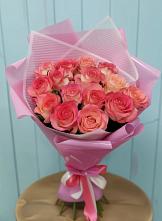 Букет 15 Розовых роз Равель #REPLACE_PRED# Солнечногорске-7