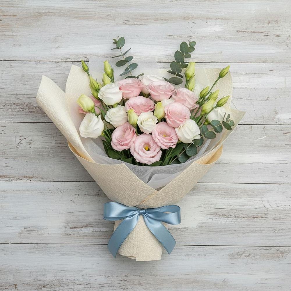 Букет цветов из: Лизиантусы в Солнечногорске-7